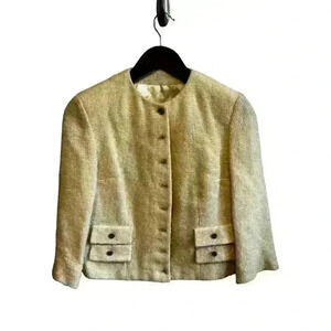 VINTAGE 1960’s Glenhaven cream color tailored blazer size 2
